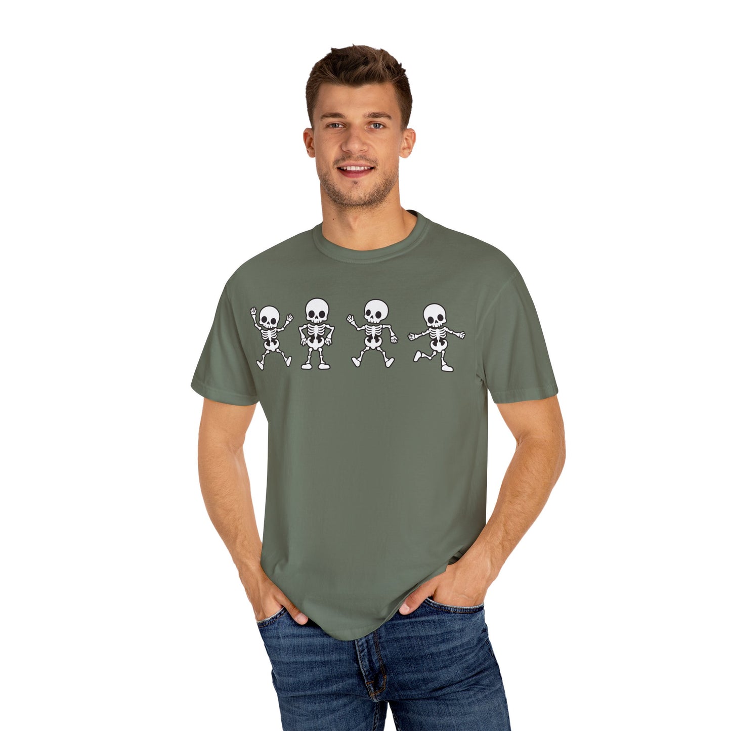 Dancing Skeletons Halloween T-Shirt – Fun Spooky Graphic Tee for Adults & Teens