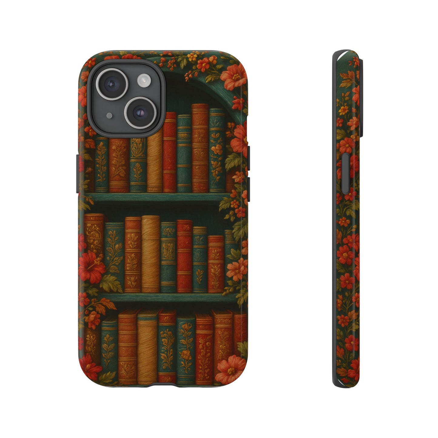 Phone Case - Bookshelf Vintage Book Lover's iPhone & Samsung Cover