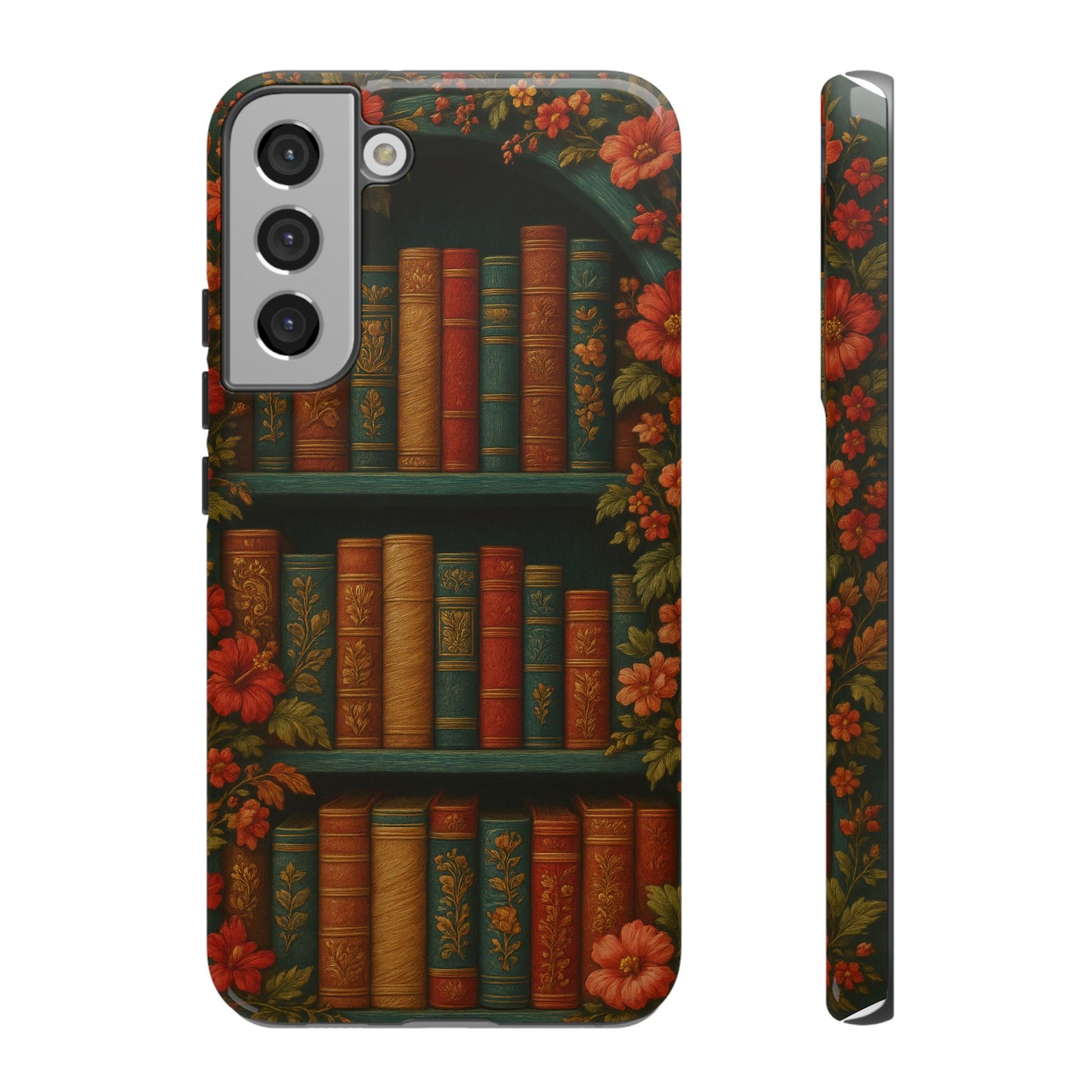 Phone Case - Bookshelf Vintage Book Lover's iPhone & Samsung Cover