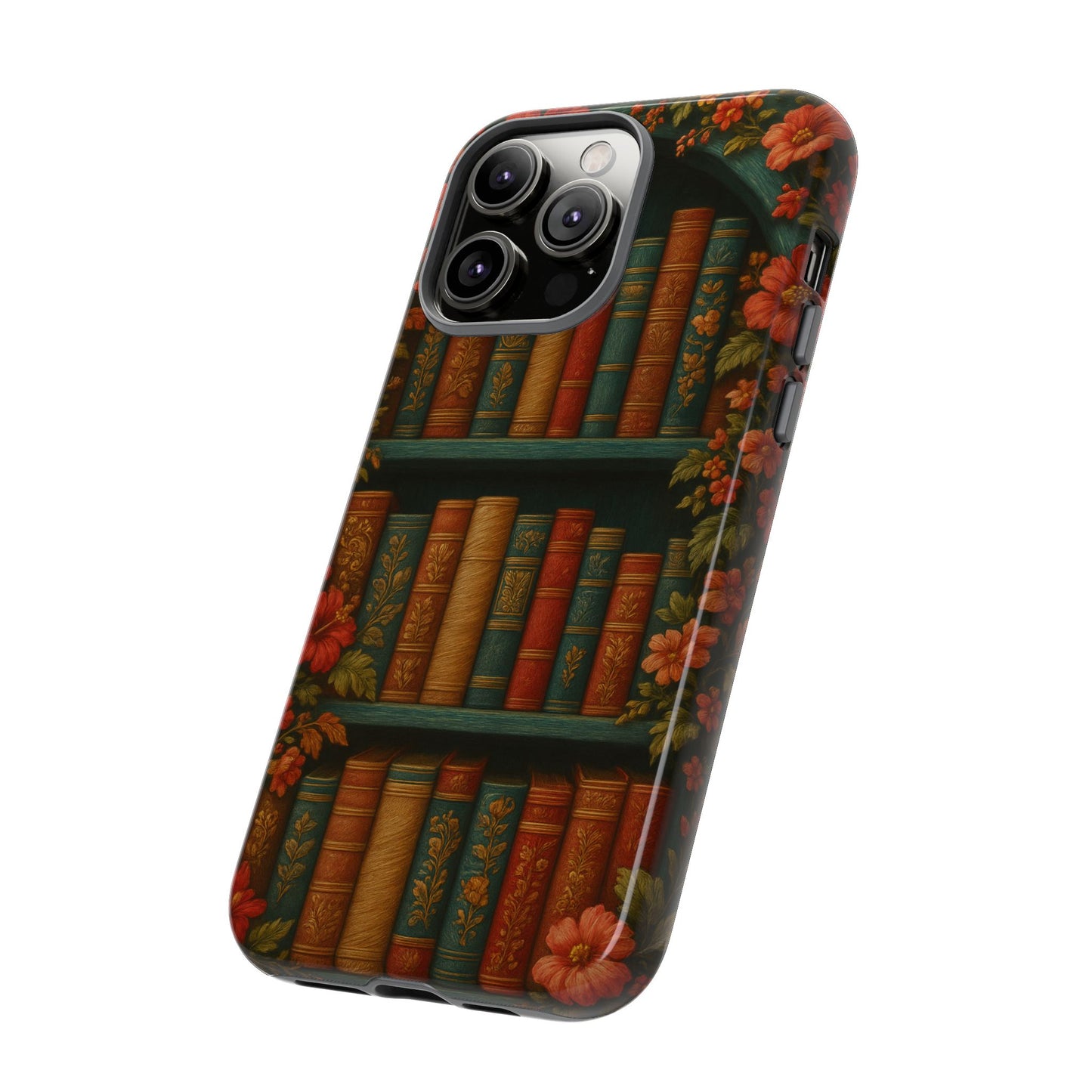 Phone Case - Bookshelf Vintage Book Lover's iPhone & Samsung Cover