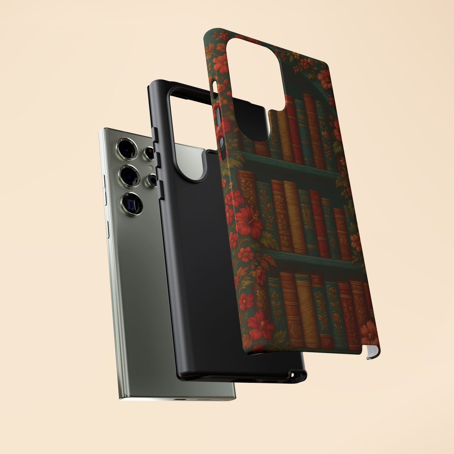 Phone Case - Bookshelf Vintage Book Lover's iPhone & Samsung Cover