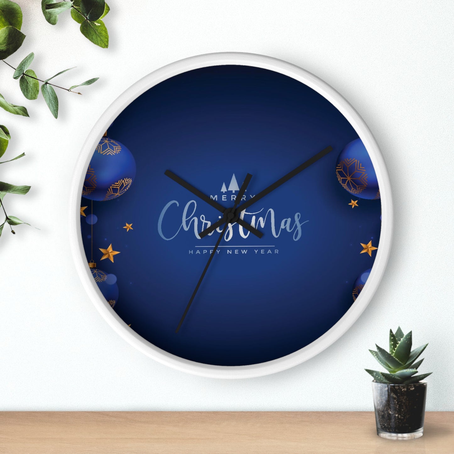 Dark Blue Wall Clock