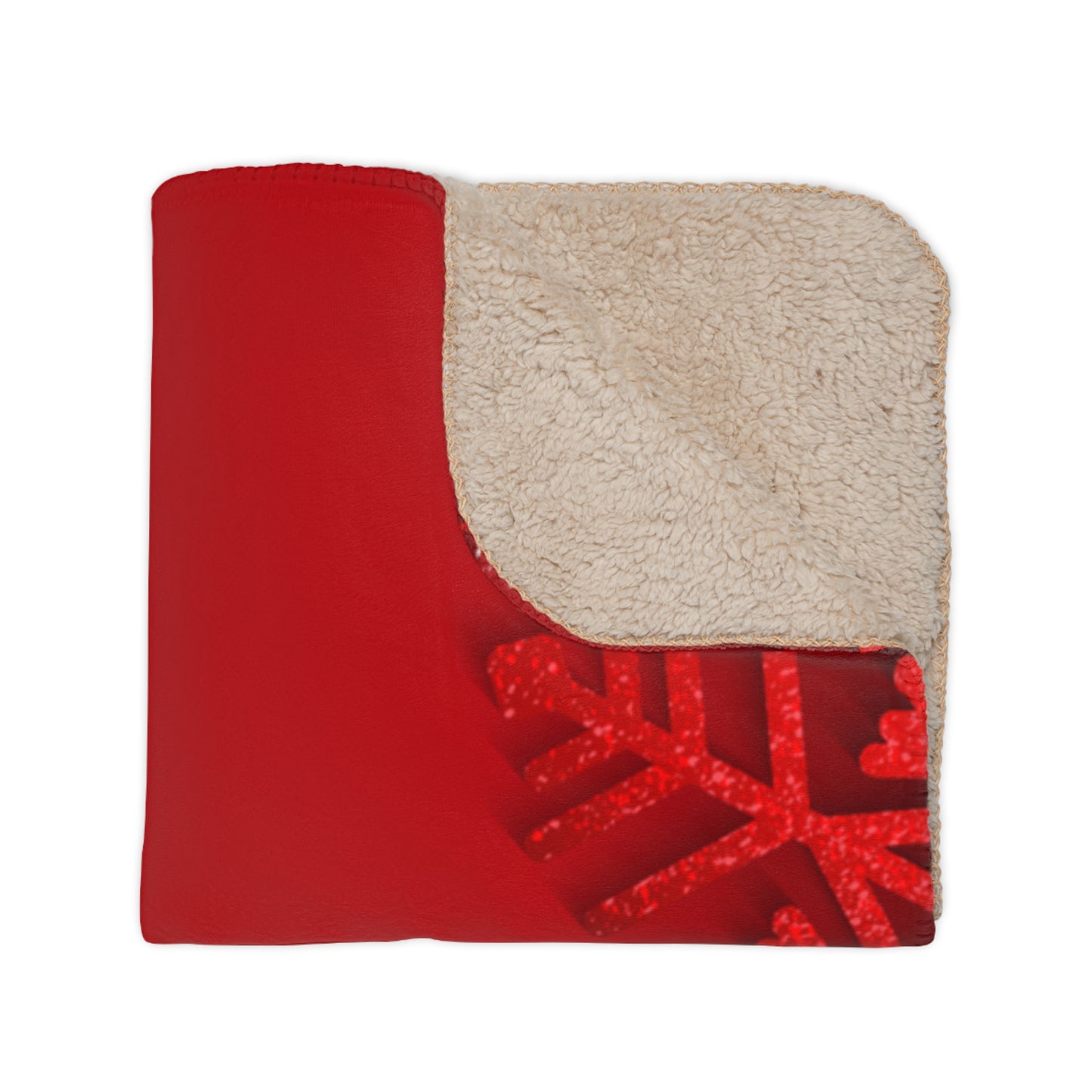 Merry Christmas in Red Printed Sherpa Blanket