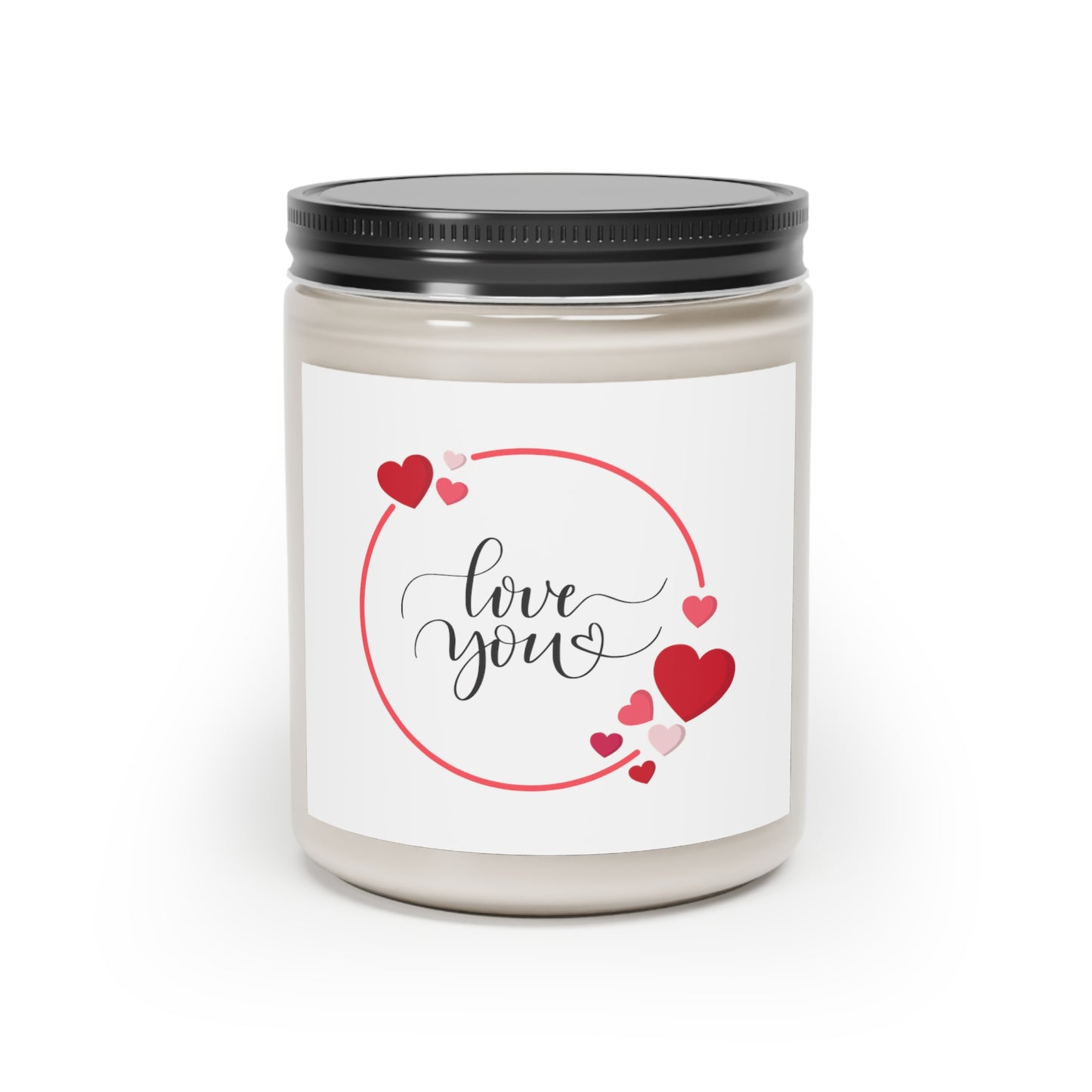 Gift for Her, Valentine's Scented Candle, Love You Printed Scanted Candles