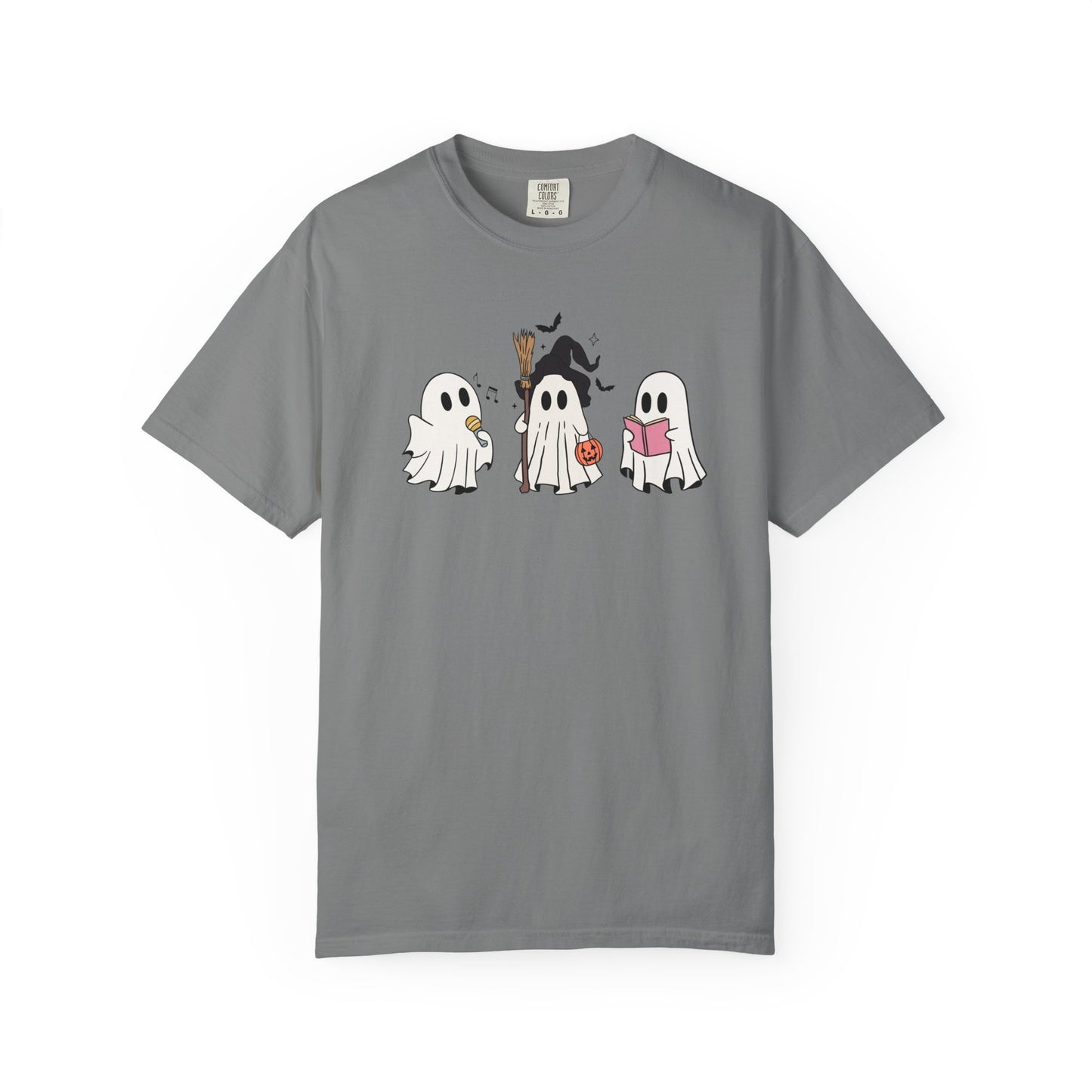 Cute Ghost Friends Halloween T-Shirt – Fun Cartoon Graphic Tee for Spooky Season