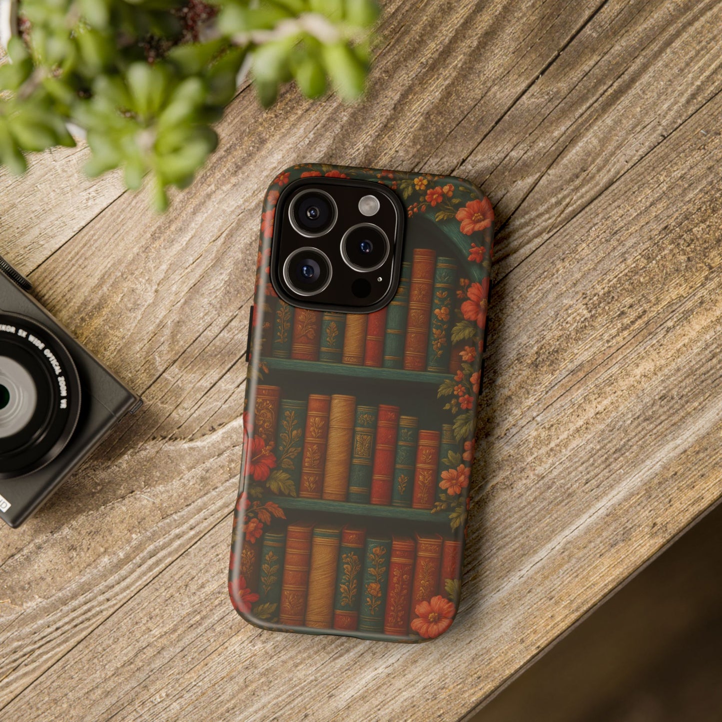 Phone Case - Bookshelf Vintage Book Lover's iPhone & Samsung Cover