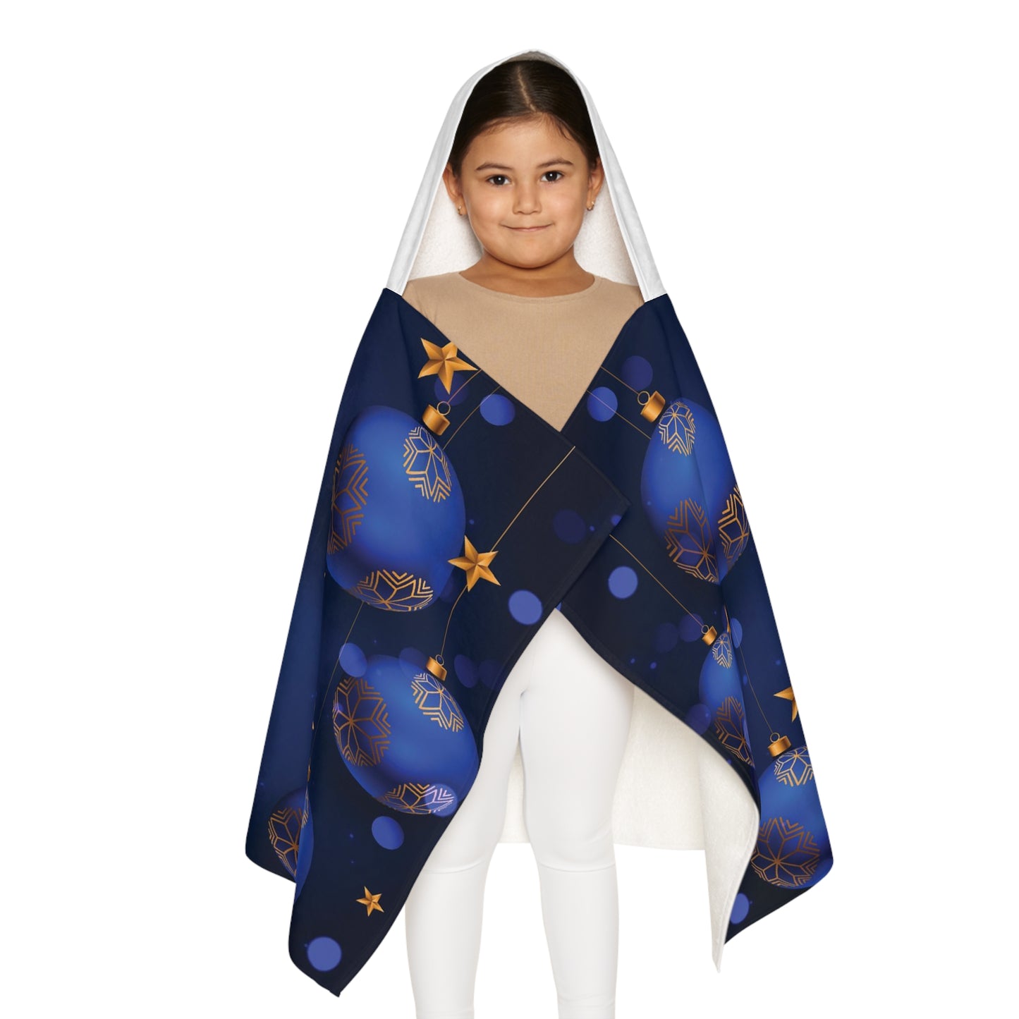 Christmas Youth Hooded Towel, Dark Blue