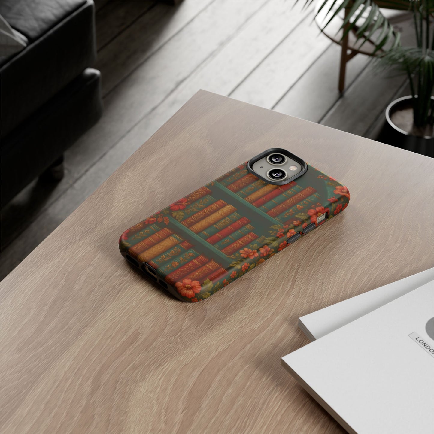 Phone Case - Bookshelf Vintage Book Lover's iPhone & Samsung Cover