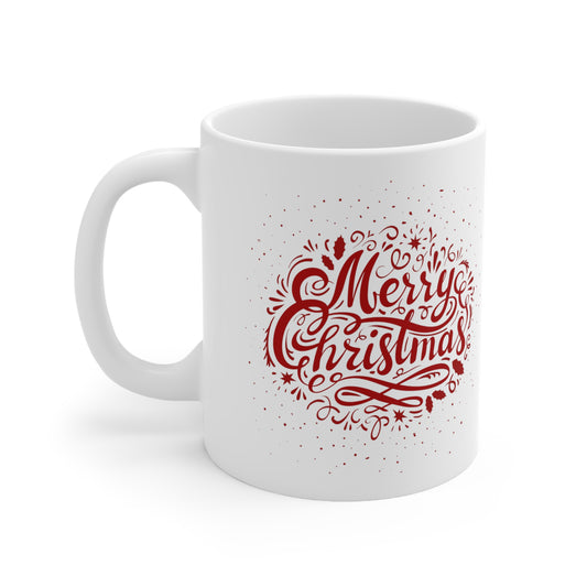 Celebrate in Style with a Merry Christmas Red Mug (11 & 15oz)