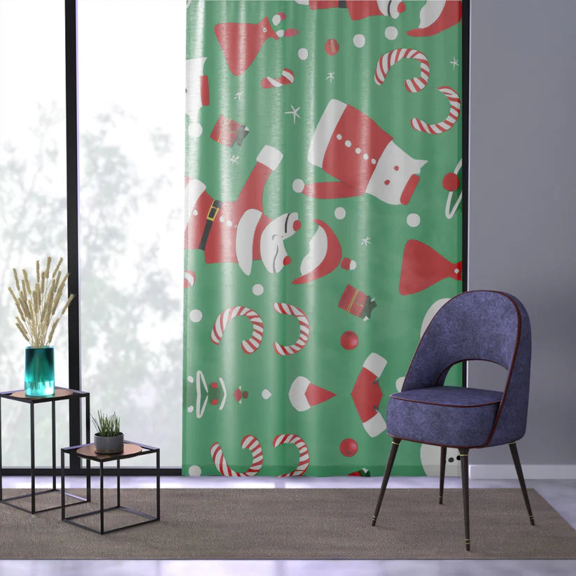 Christmas Window Curtains (1 Piece)