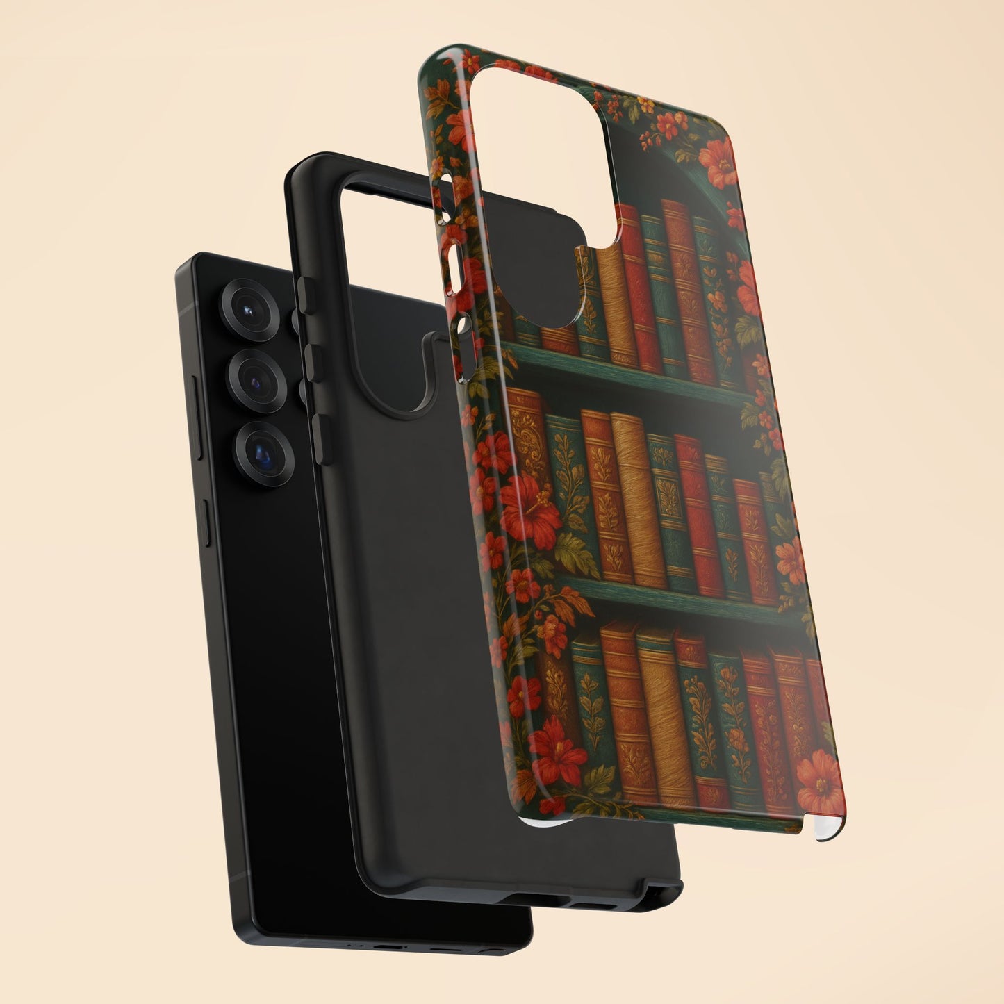 Phone Case - Bookshelf Vintage Book Lover's iPhone & Samsung Cover