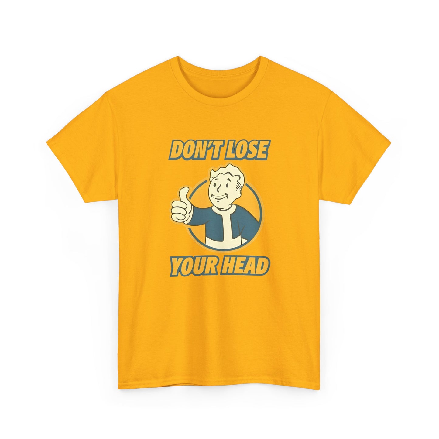 Fallout Vault Boy T-Shirt – “Don’t Lose Your Head” Graphic Tee, Gamer Shirt