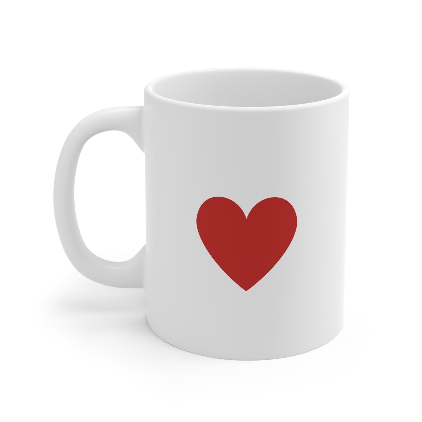 Heart with I Love You Printed Ceramic Valentine Mug, 11oz