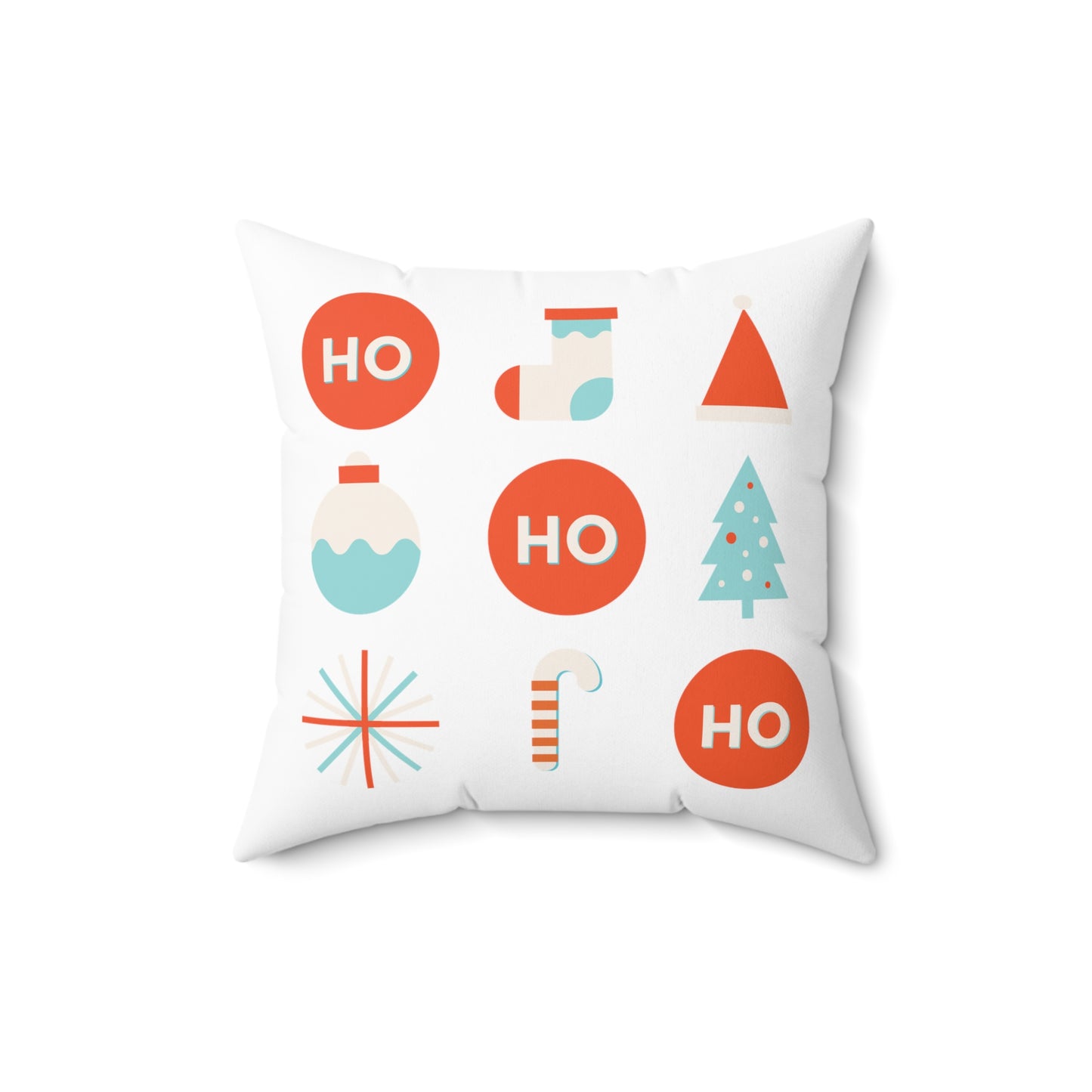 Christmas Celebration Printed Polyester Square Pillow