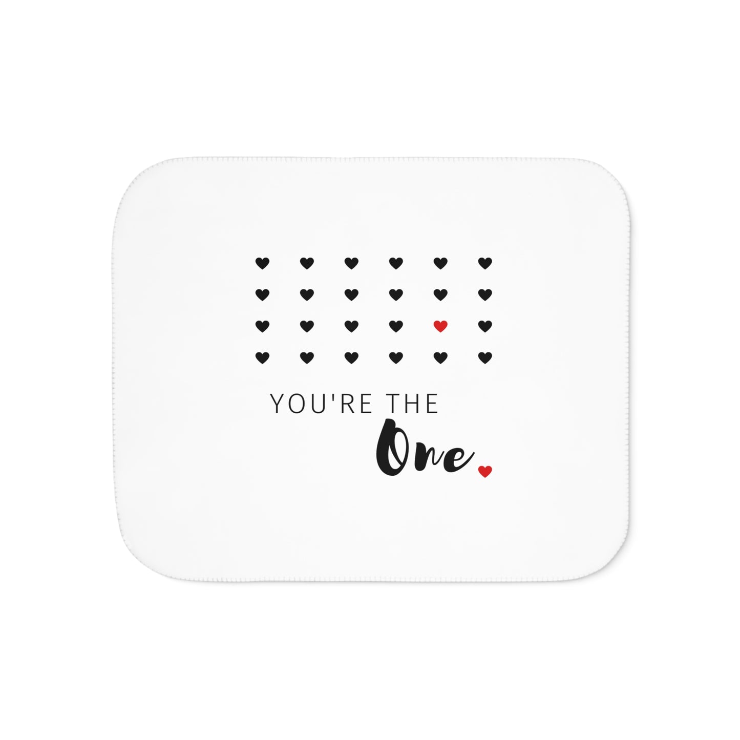 You are the one Sherpa Blenket for Valentine Day, Black