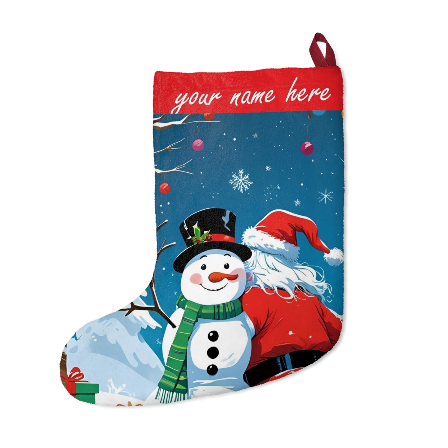 Christmas Stocking with Custom Name – Festive Decoration for the Holidays