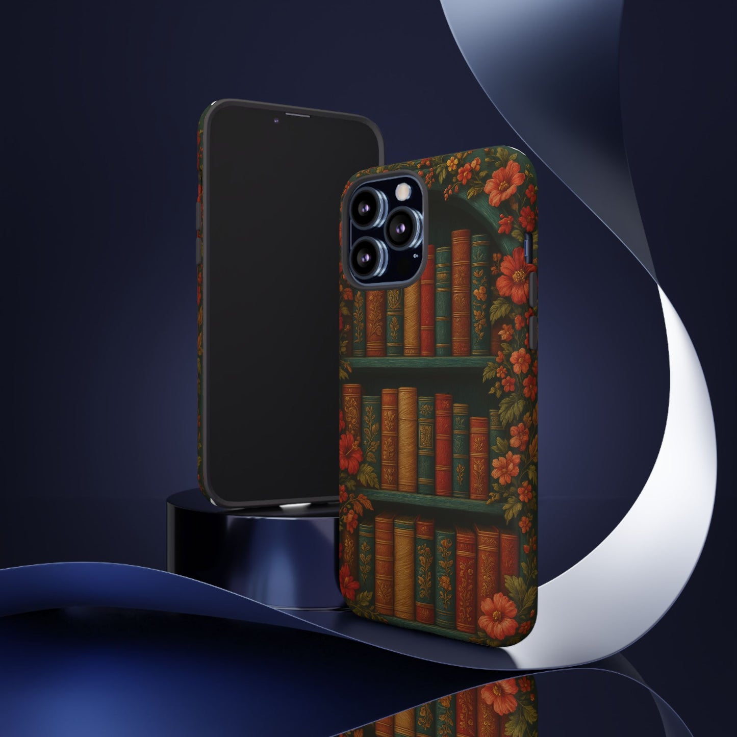 Phone Case - Bookshelf Vintage Book Lover's iPhone & Samsung Cover