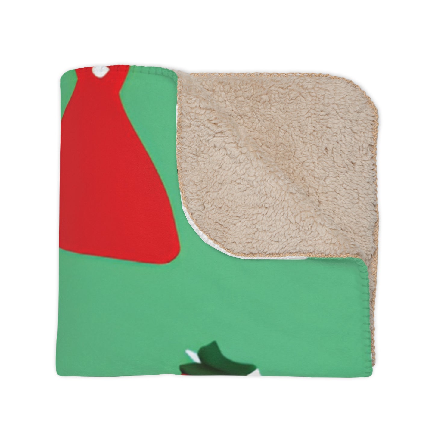 Christmas Tan Sherpa Blanket – Ultra-Soft Mink & Sherpa Throw