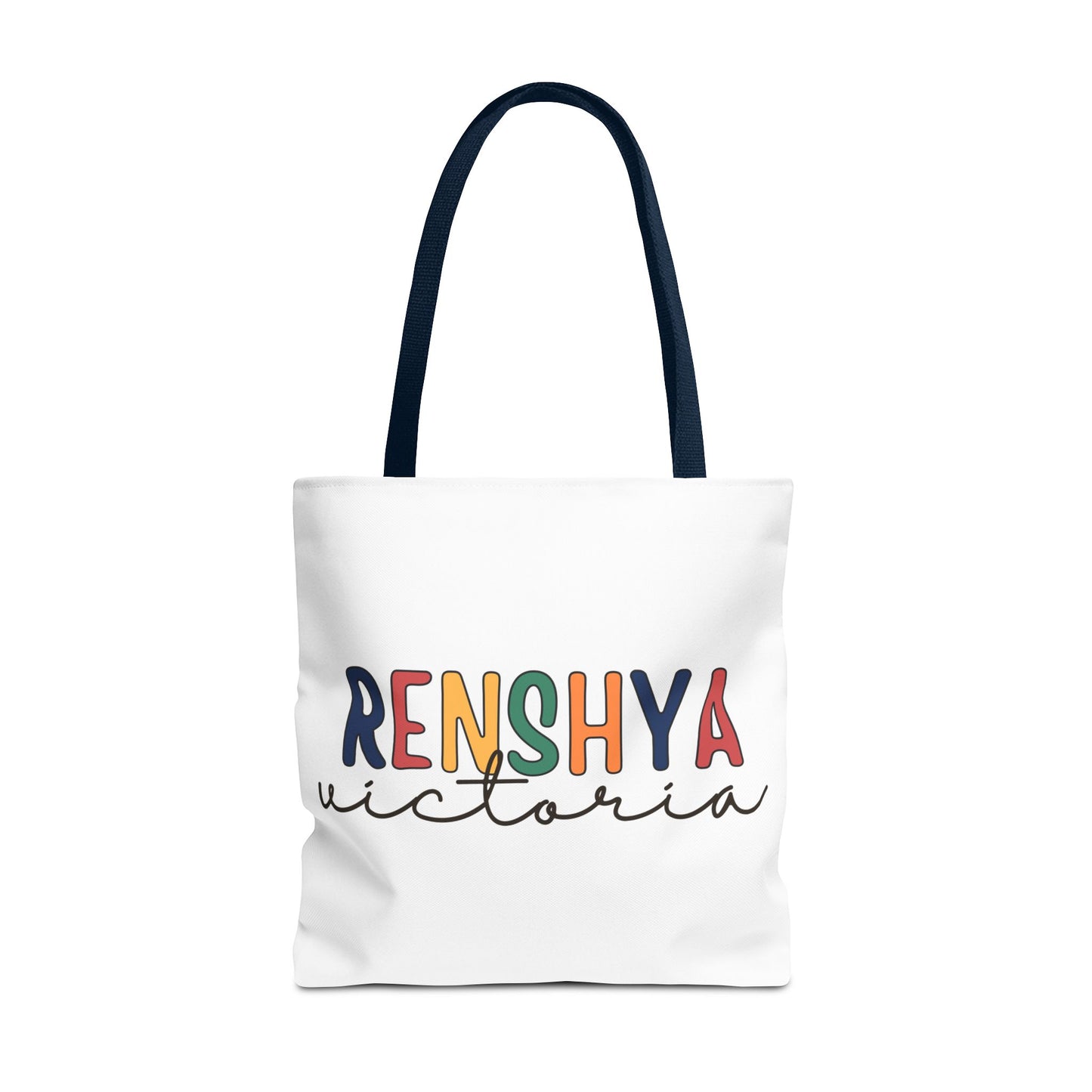 Personalized Name Tote Bag – Colorful Custom Design with Script Font