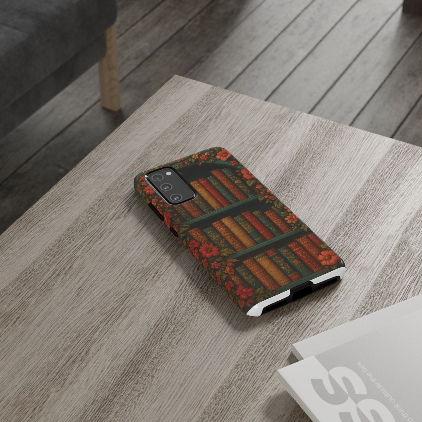 Phone Case - Bookshelf Vintage Book Lover's iPhone & Samsung Cover