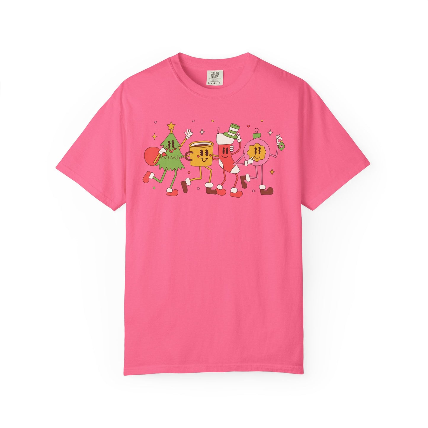 Cute Christmas Party Characters T-Shirt – Fun Holiday Graphic Tee for Adults & Teens