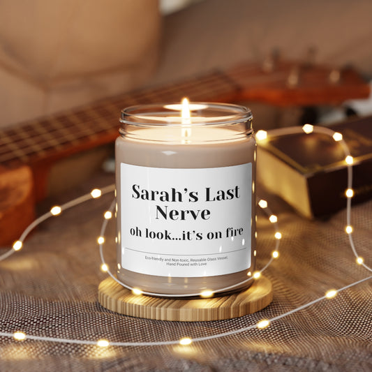 Sarah's Last Nerve Scented Soy Candle, 9oz, Candle for Birthday Gift