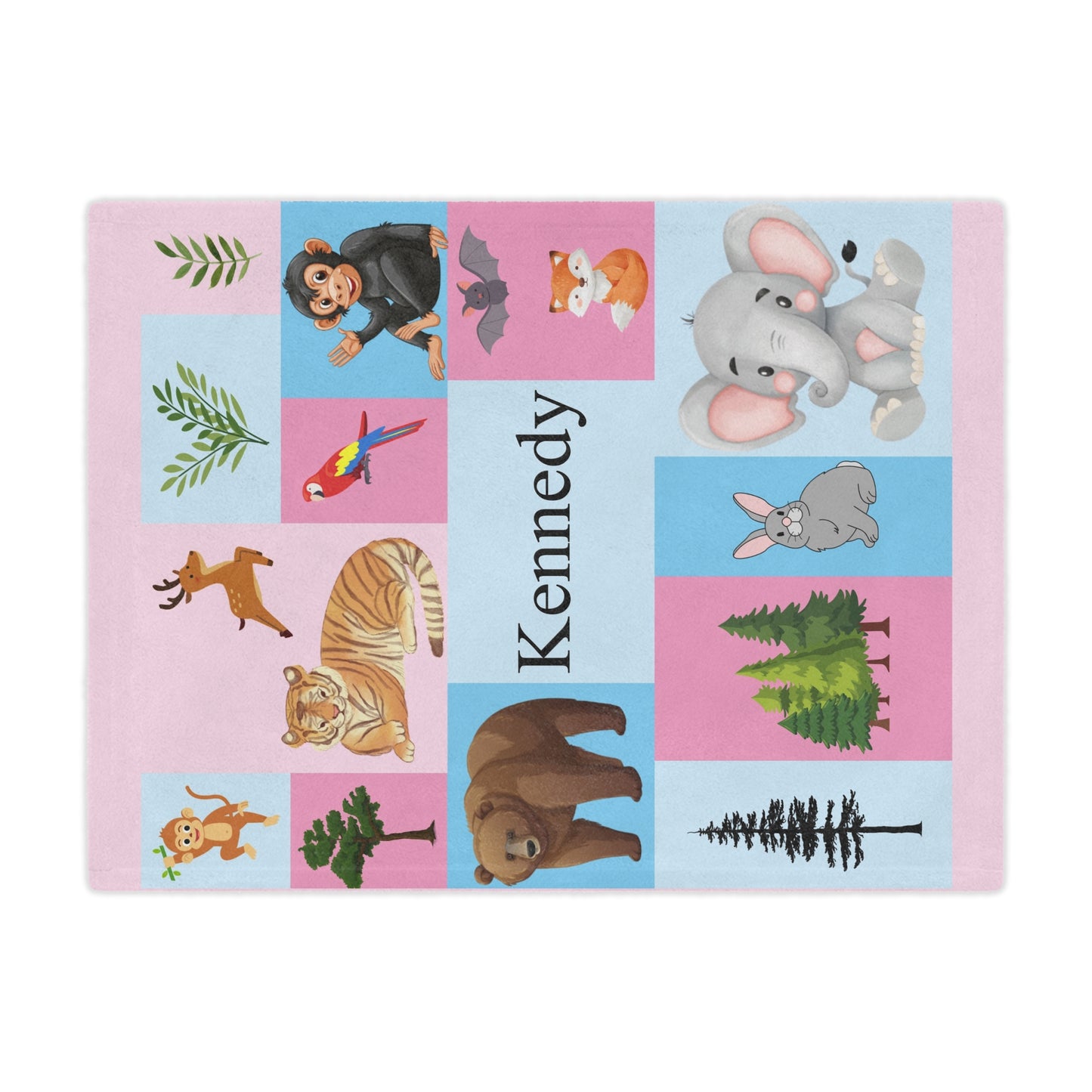 Personalized Minky Blanket – Soft Custom Throw with Name for Babies & Animal Lovers | Cozy Keepsake & Baby Shower Gift