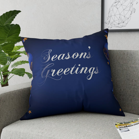 Hoilday Broadcloth Pillow, Dark Blue