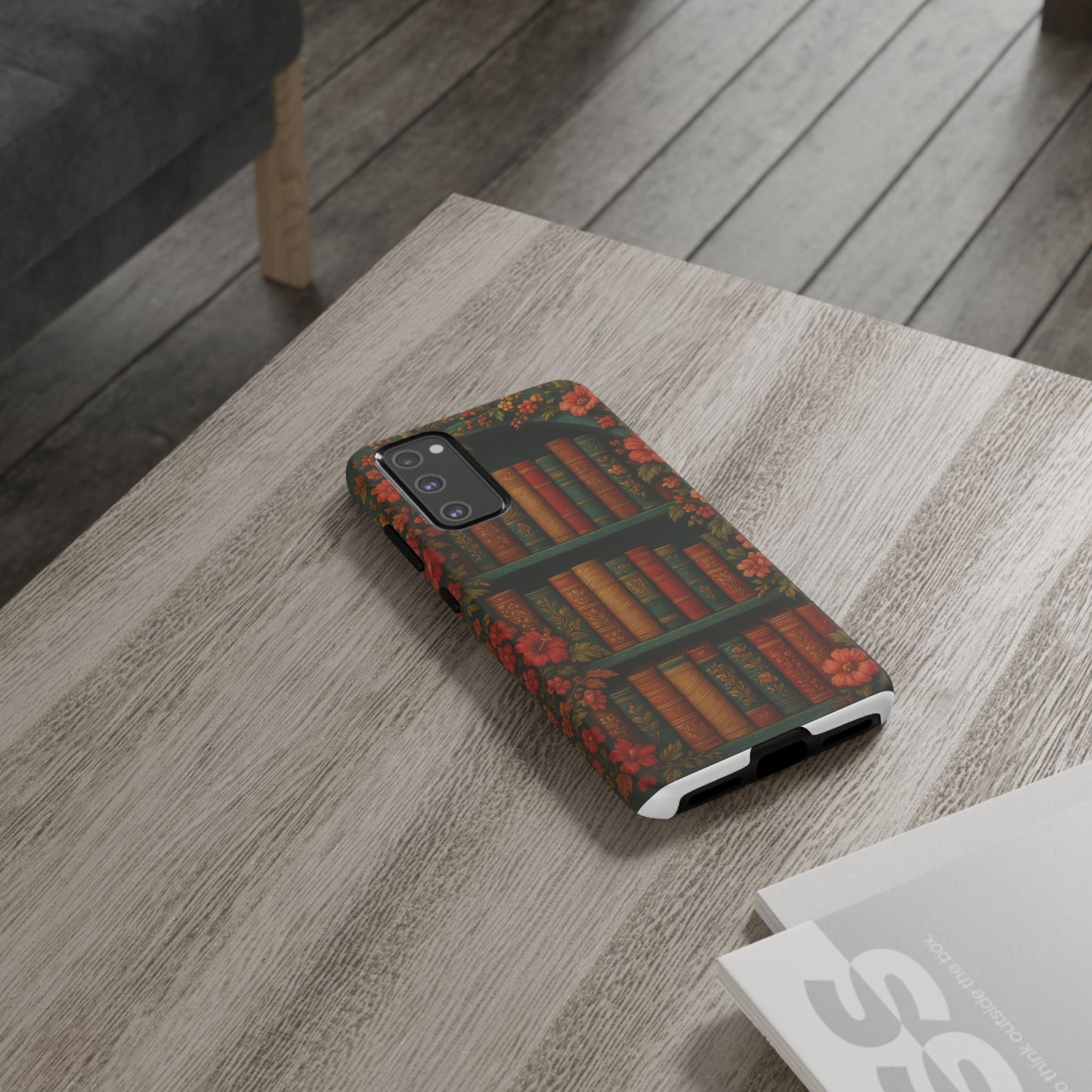 Phone Case - Bookshelf Vintage Book Lover's iPhone & Samsung Cover