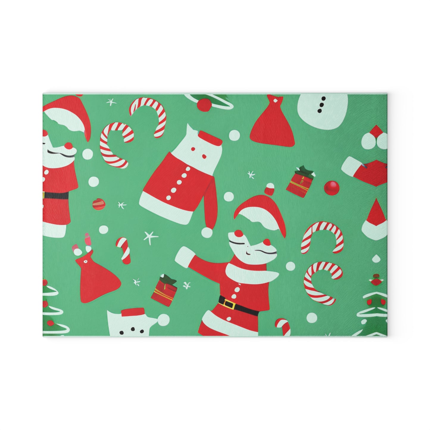 Christmas Glass Cutting Board – Festive Kitchen Prep Surface