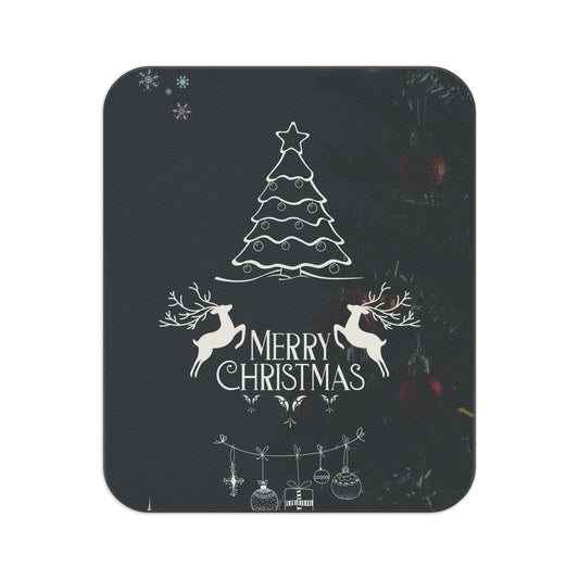 Merry Christmas in Black Printed Picnic Blanket