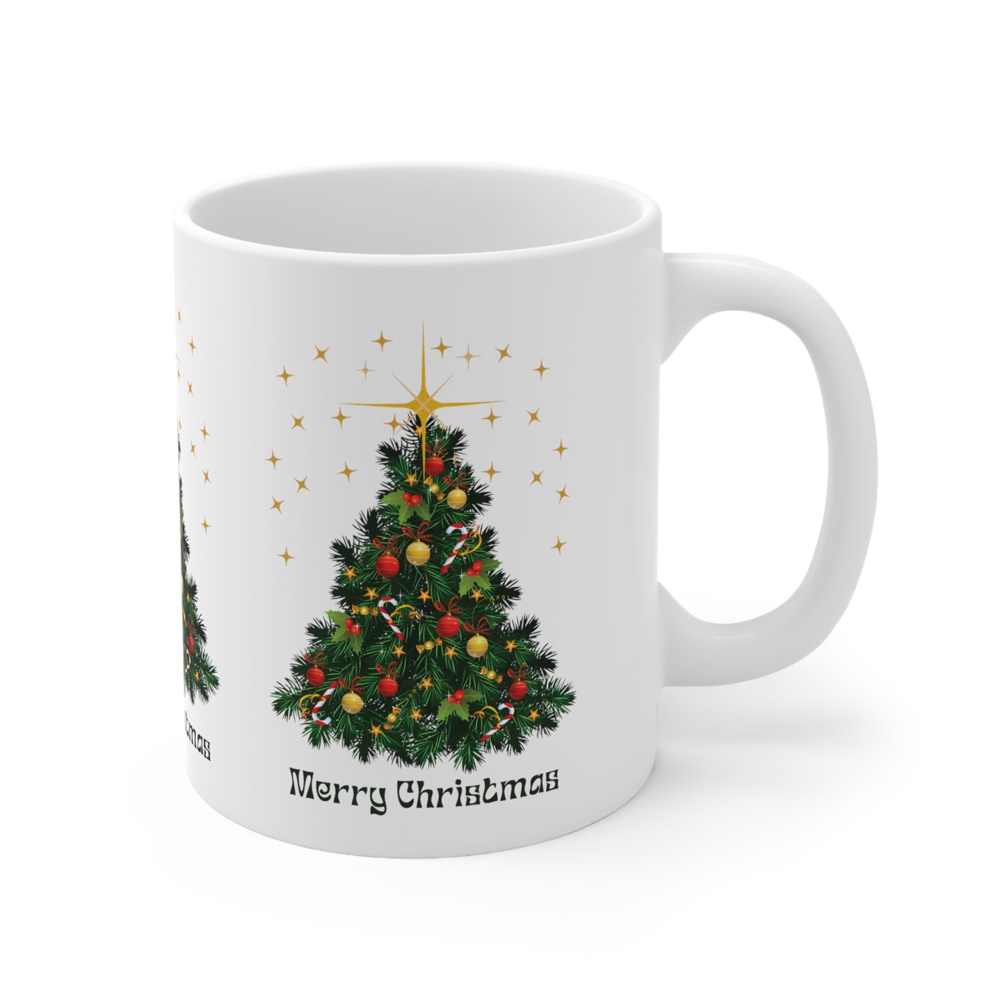 Celebrate with Tradition: Merry Christmas Tree Mug (11 & 15oz)