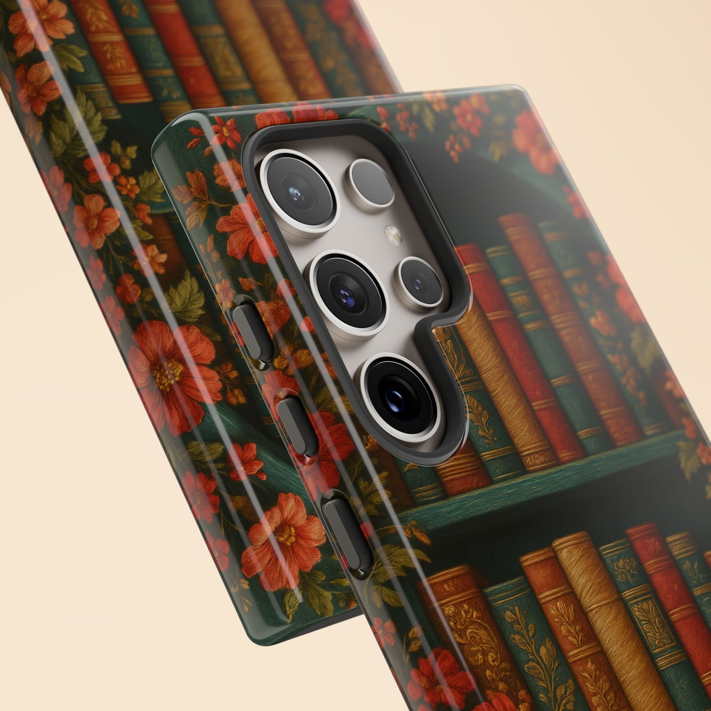 Phone Case - Bookshelf Vintage Book Lover's iPhone & Samsung Cover