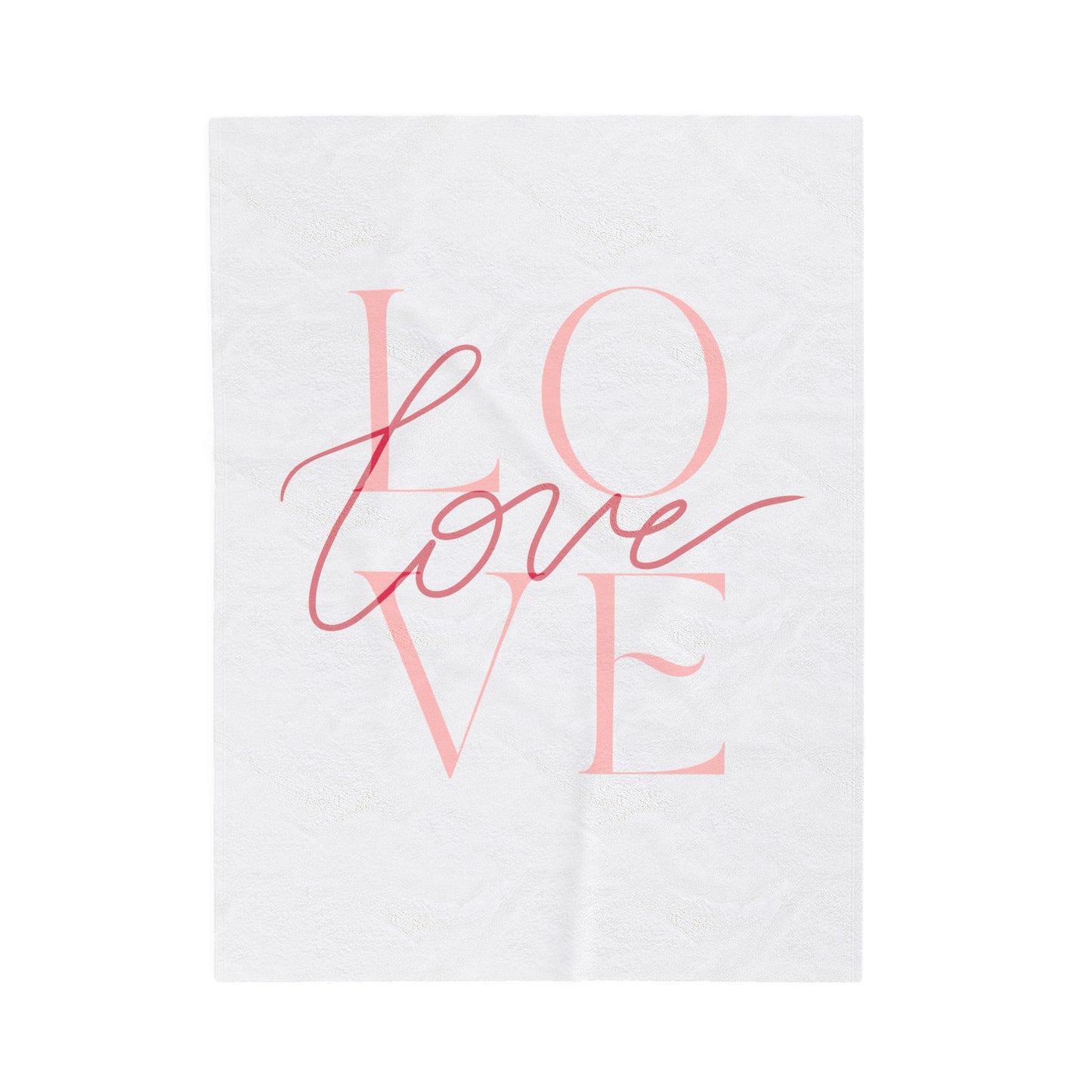 Love Printed Velveteen Plush Blanket for Valentine