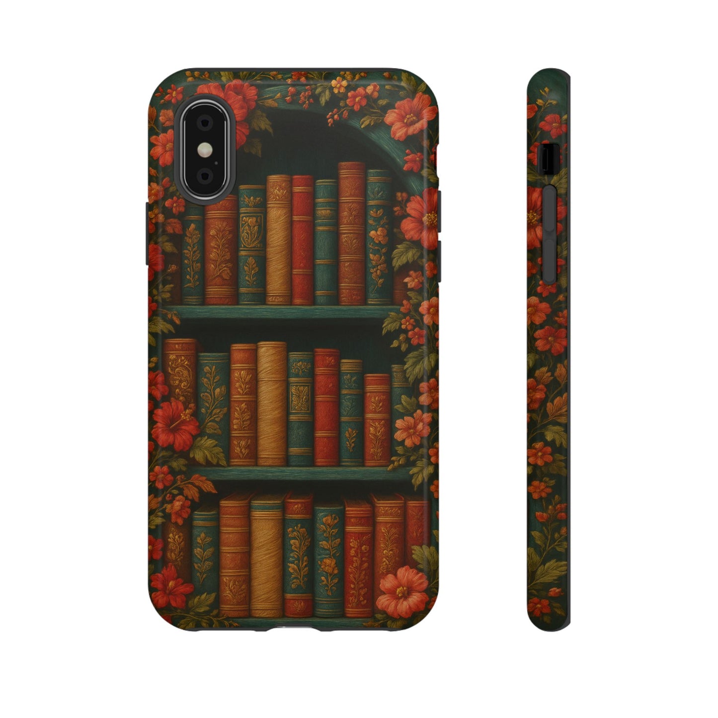 Phone Case - Bookshelf Vintage Book Lover's iPhone & Samsung Cover