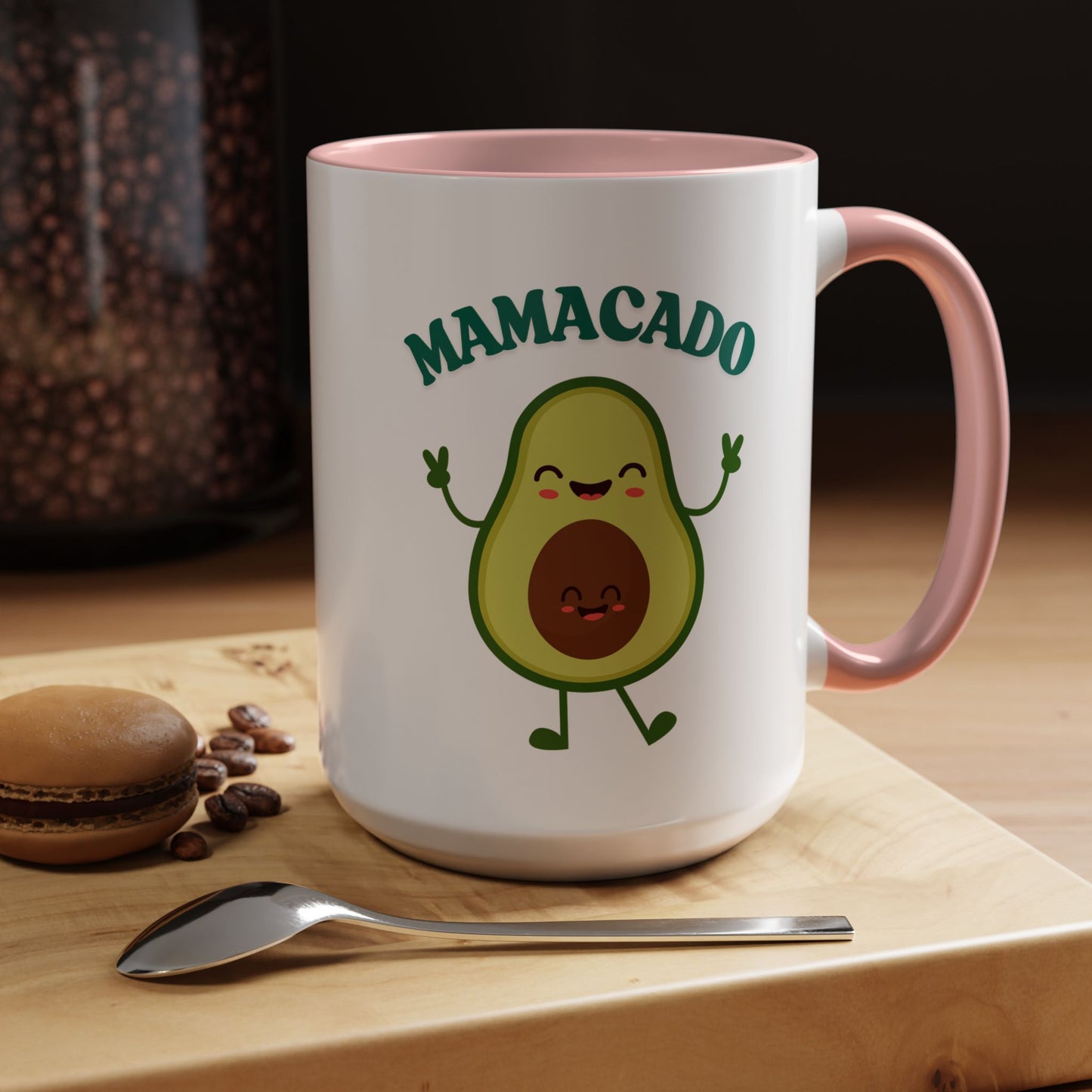 Mamacado Funny Avocado Mug – Cute New Mom Gift, Baby Announcement, Mother's Day Present, New Mama Reveal Cup