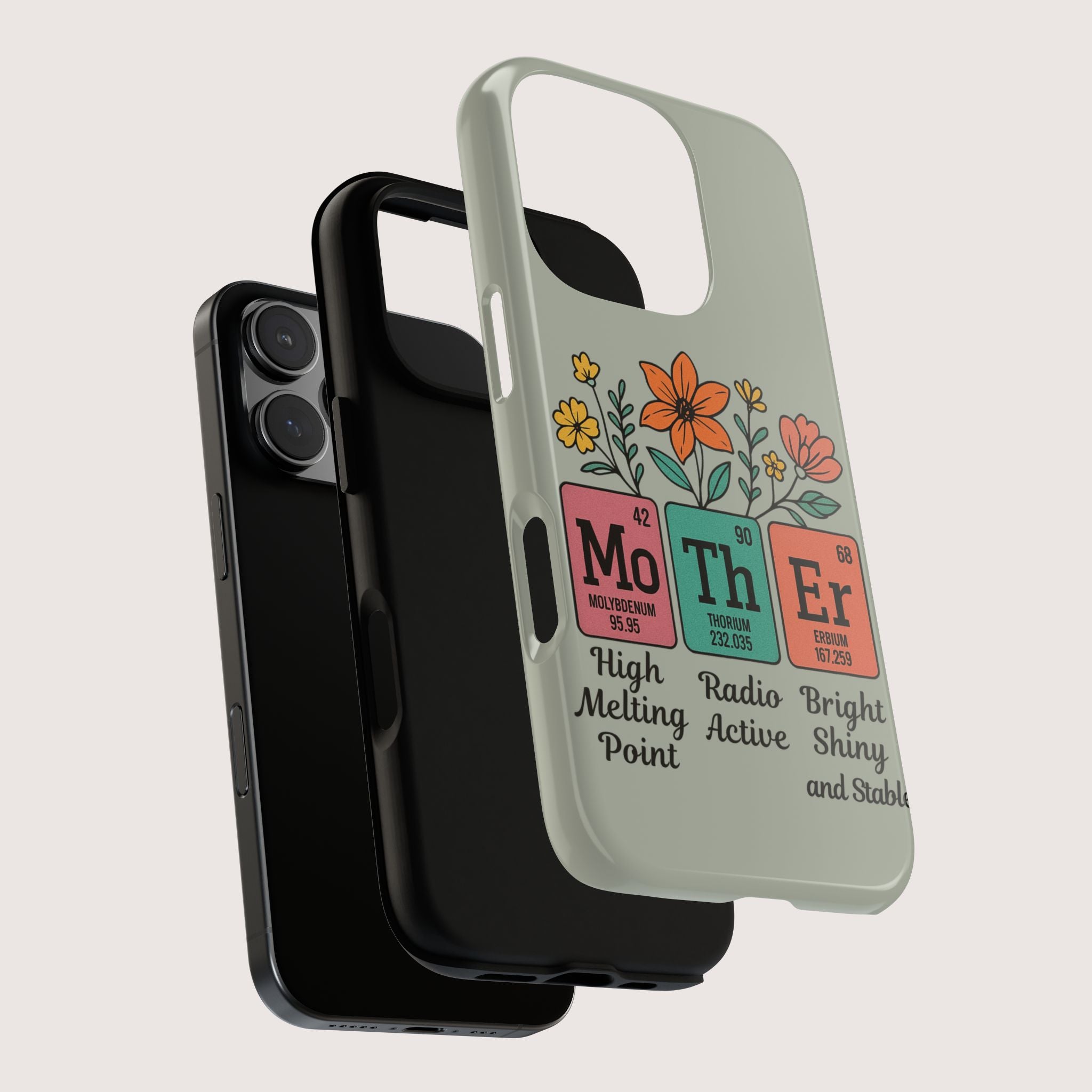 Aesthetic Floral 'Mama' Tough iPhone Case – Cute, Funny & Cool Protective Cover for Moms