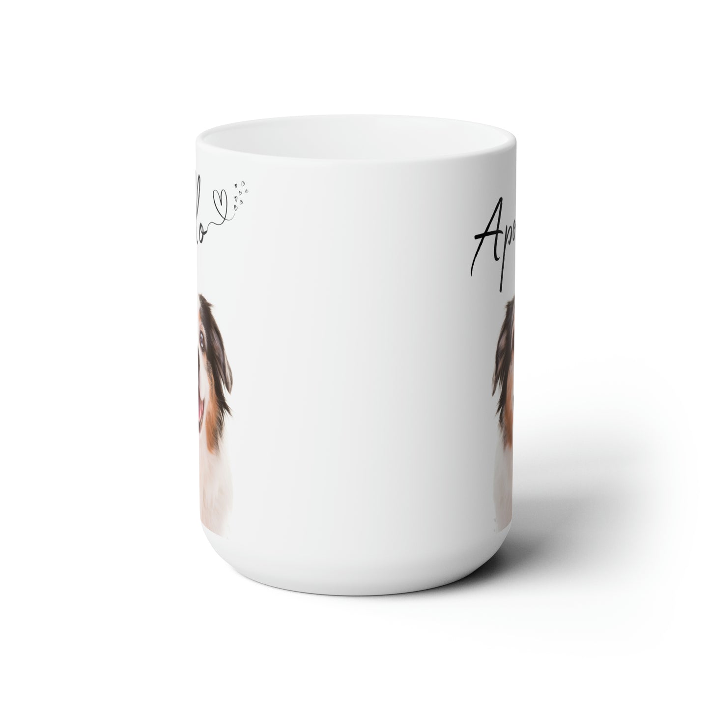 Apollo Custom Dog Name Ceramic Mug, 15oz, White