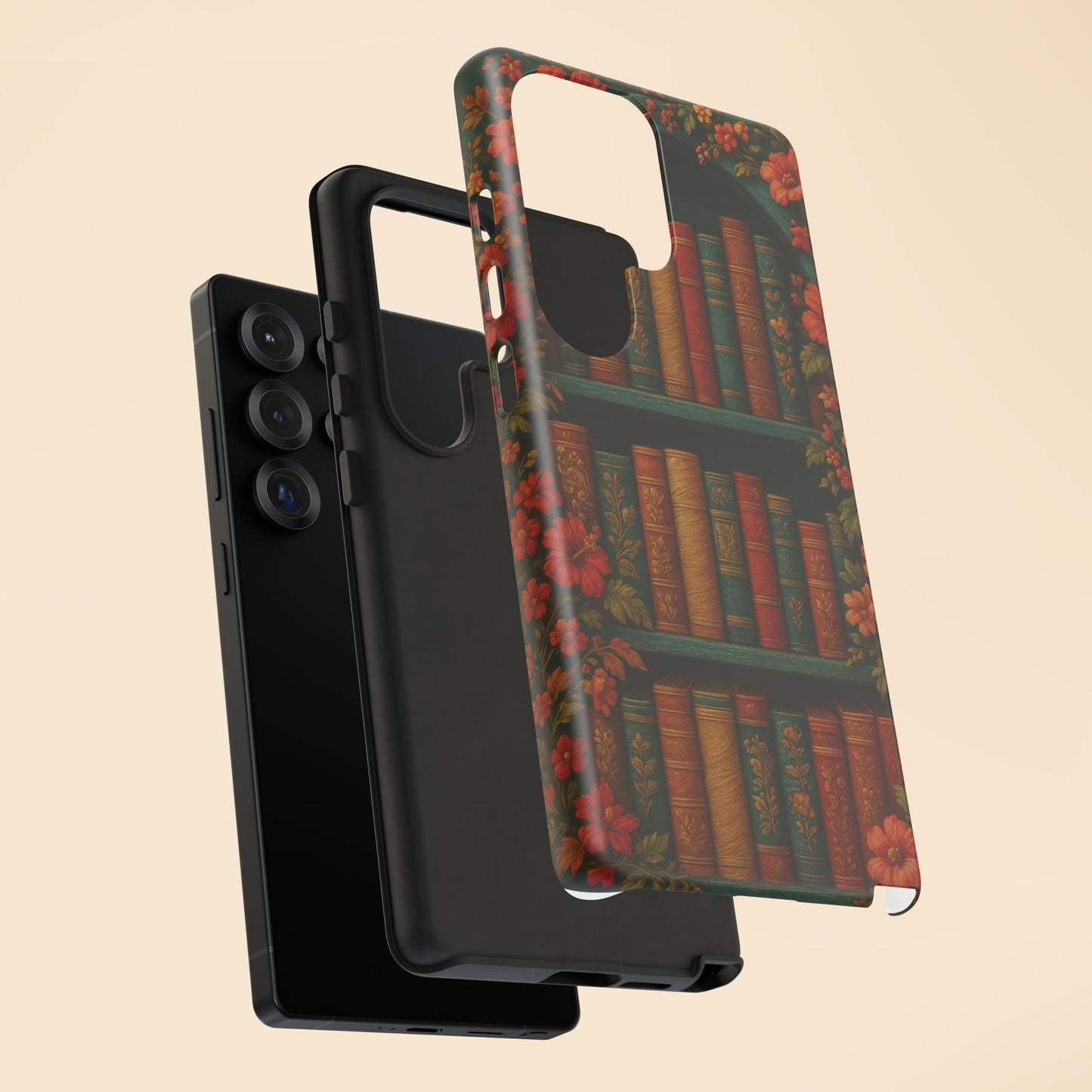 Phone Case - Bookshelf Vintage Book Lover's iPhone & Samsung Cover