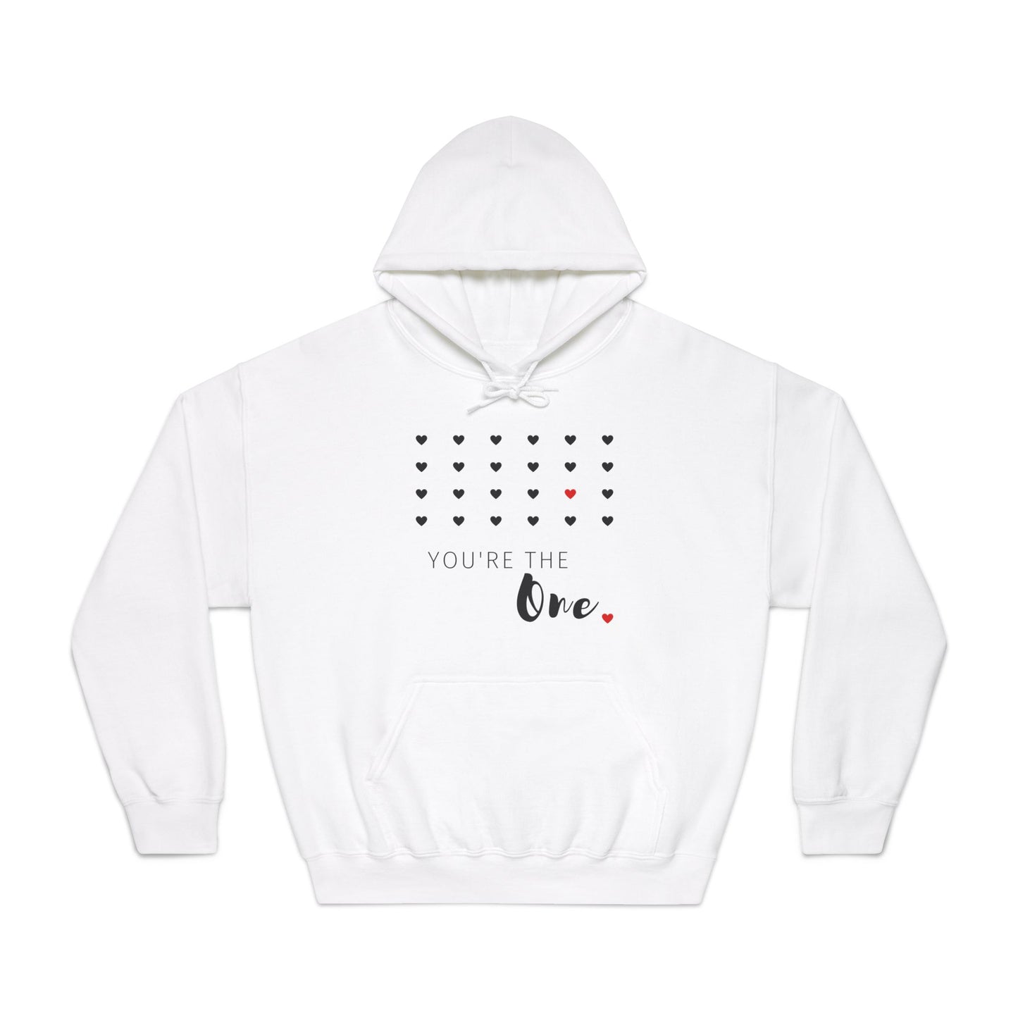 You are the one, Valentine Unisex DryBlend® Hooded Sweatshirt, Valentine Gift