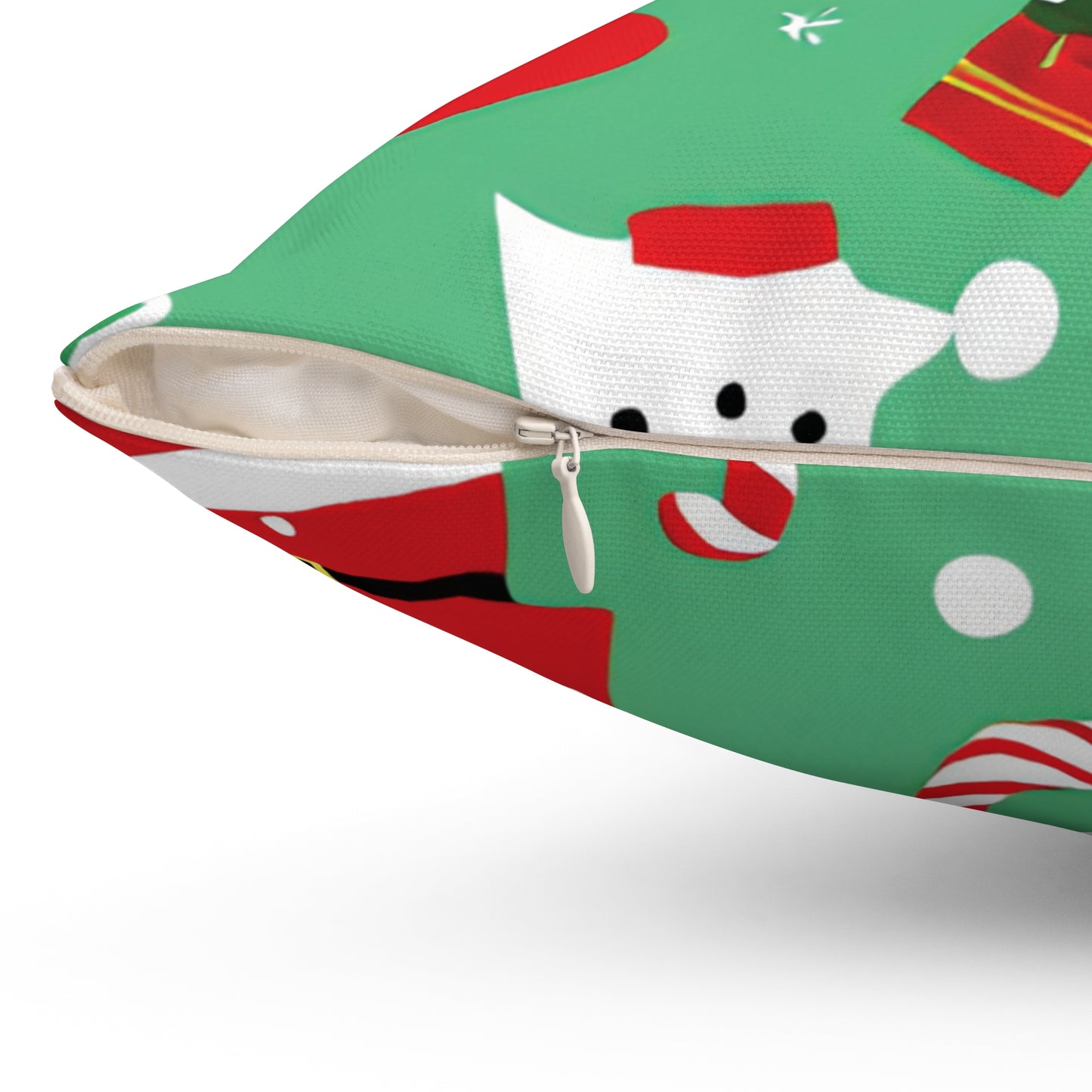 Festive Christmas Polyester Decorative Pillow with Plush Insert