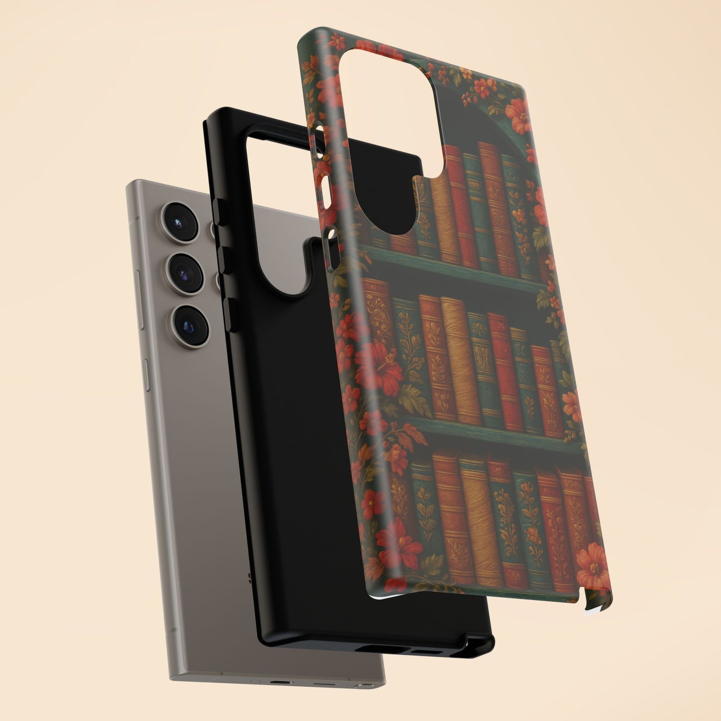 Phone Case - Bookshelf Vintage Book Lover's iPhone & Samsung Cover