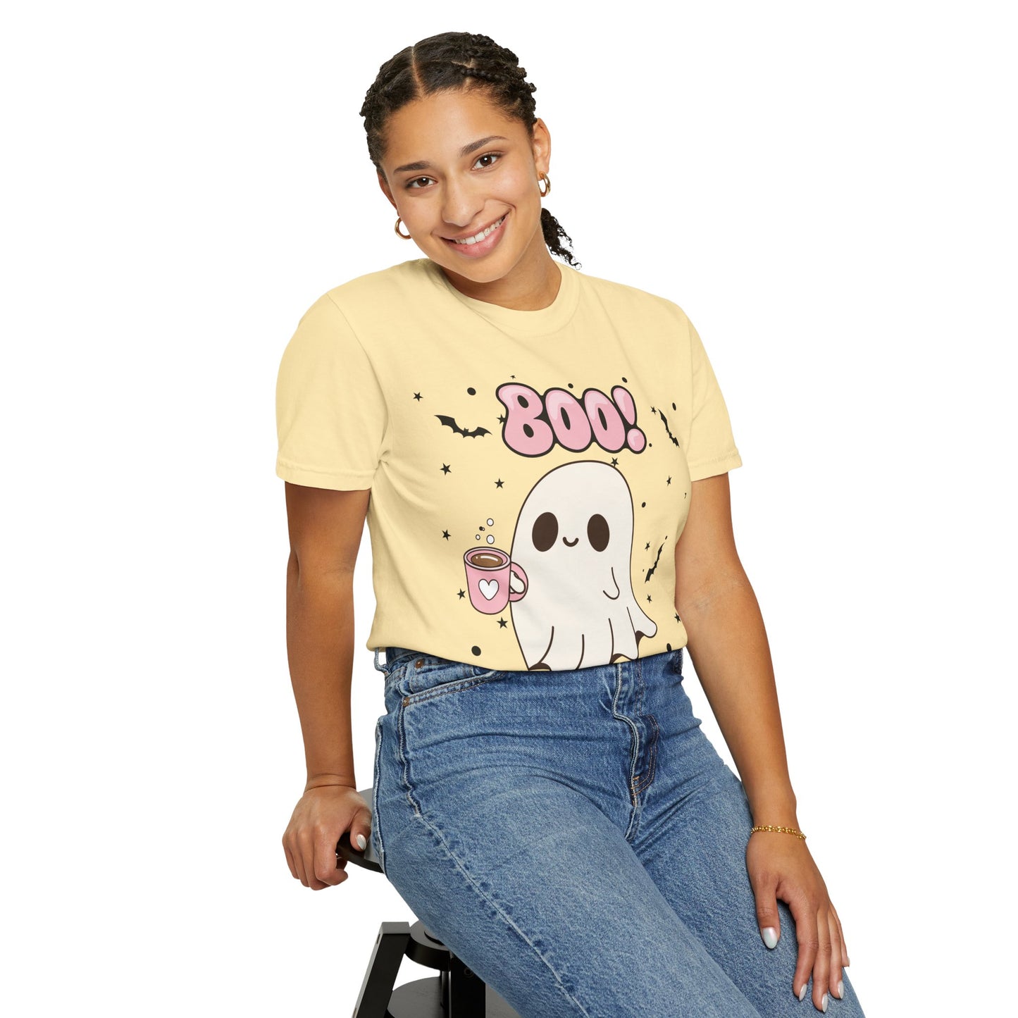 BOO Ghost Tee - Unisex Garment-Dyed T-shirt