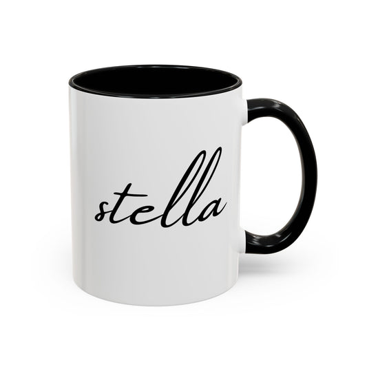 Custom Name Accent Coffee Mug – Personalized 11oz Ceramic Mug
