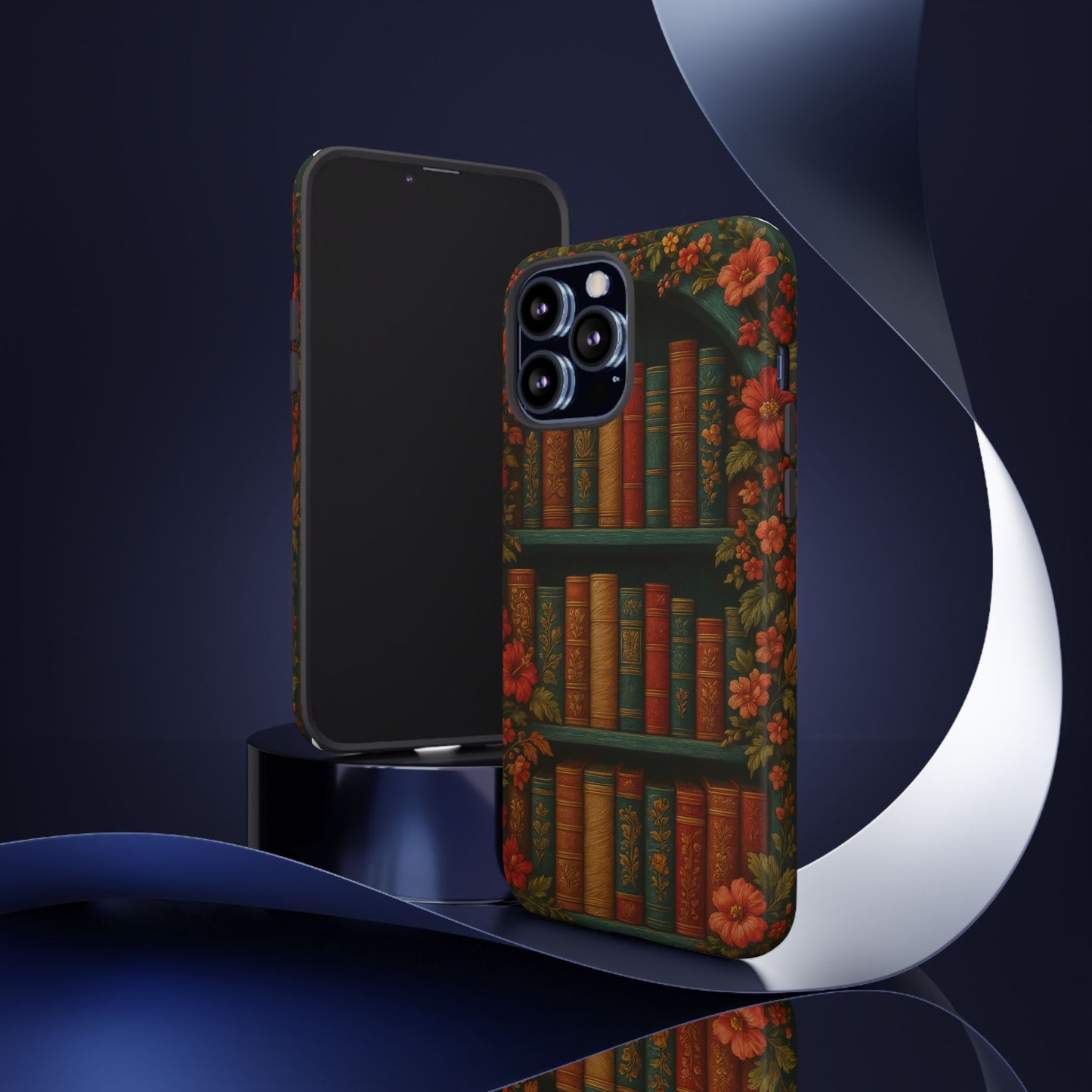 Phone Case - Bookshelf Vintage Book Lover's iPhone & Samsung Cover