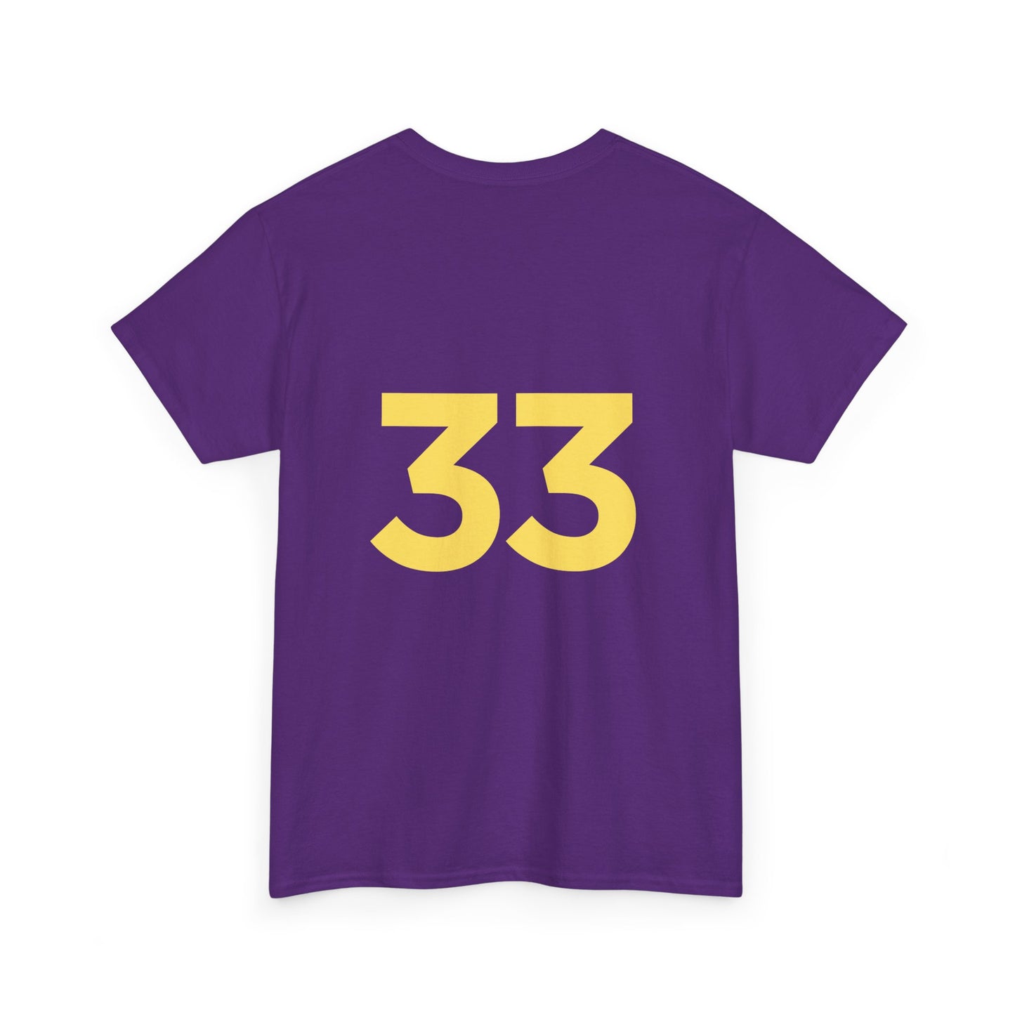 Black T-Shirt with Yellow Emblem Front & Number Back – Custom Team Sports Tee
