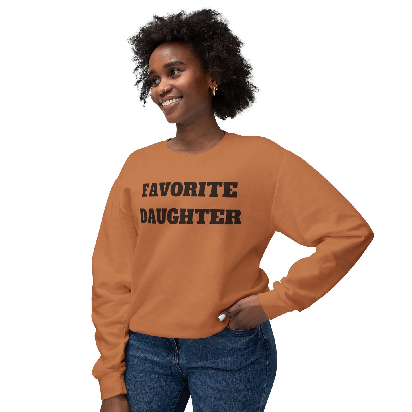 Favorite Daughter Text Graphic Crewneck Sweatshirt for Women