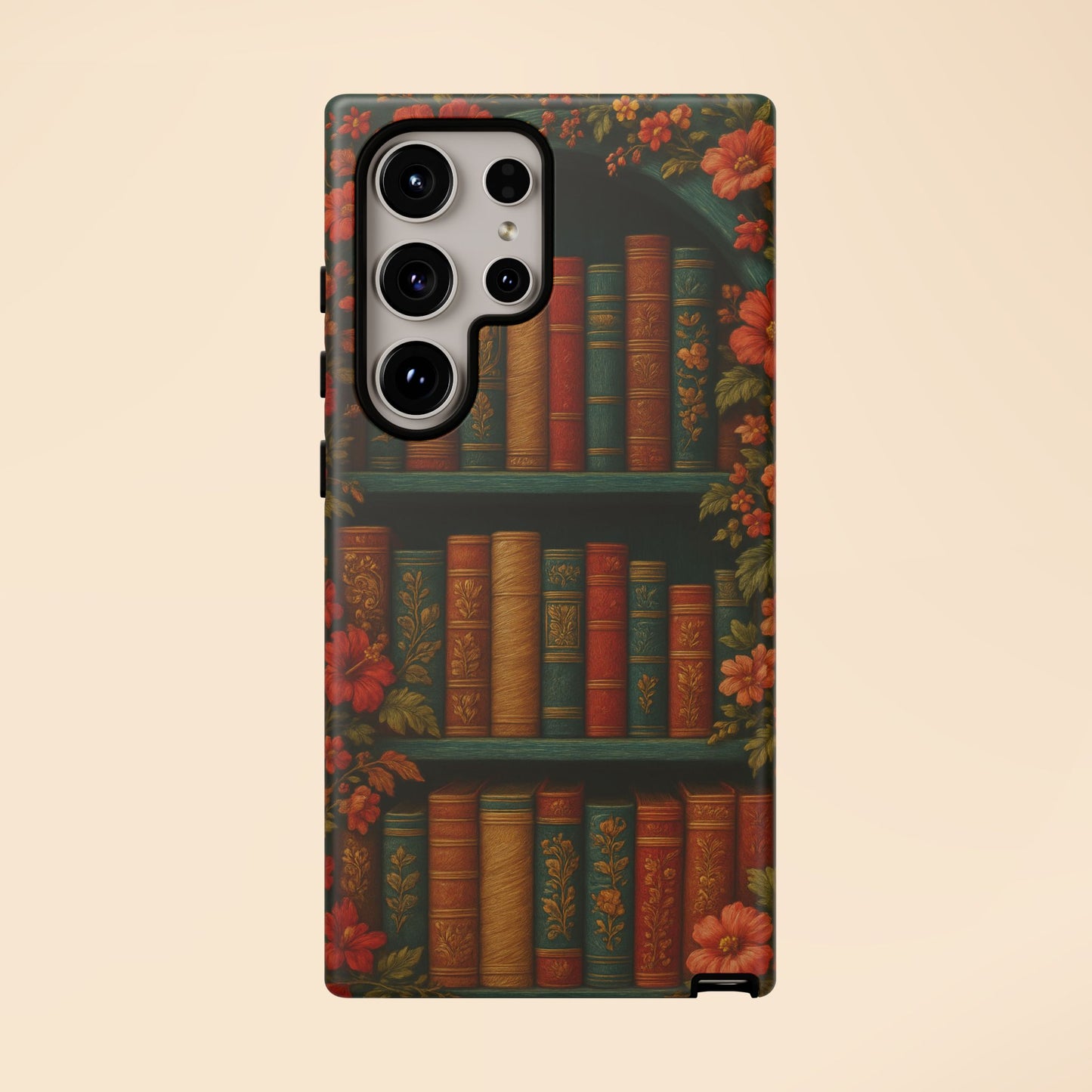 Phone Case - Bookshelf Vintage Book Lover's iPhone & Samsung Cover