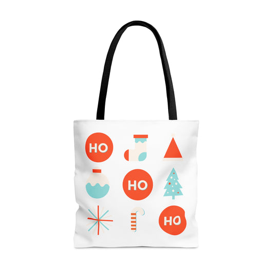 Merry Christmas Tote Bags, Reusable Tote Bags with Ho Ho Printed