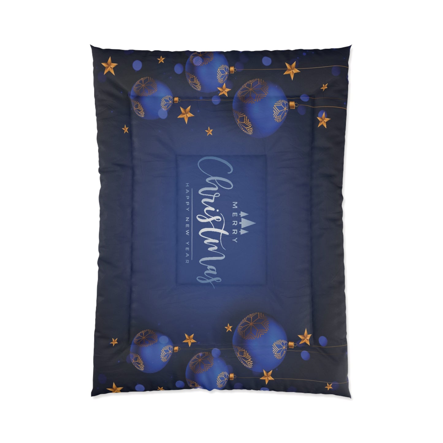 Dark Blue Christmas Comforter